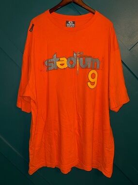 Akademiks Orange Crewneck T-Shirt Y2K Street Wear Big & Tall